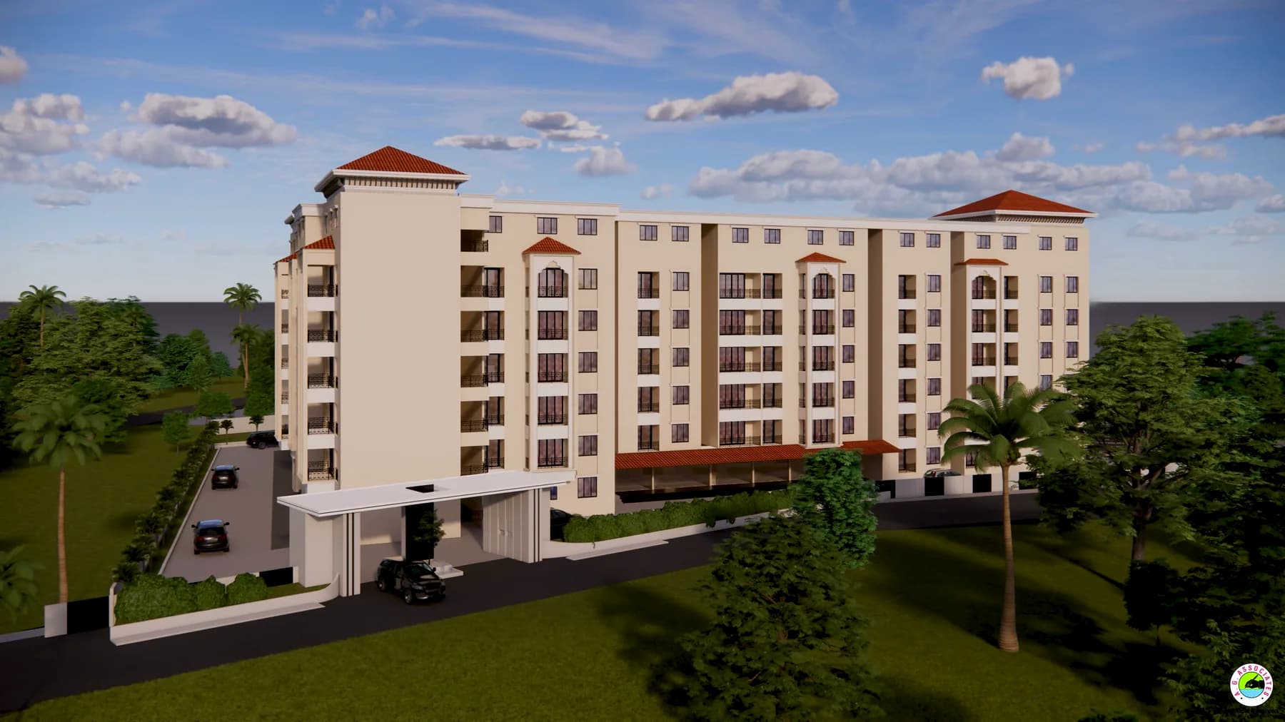 Architectural elevation of the Vani Vilasa G+6 apartment community